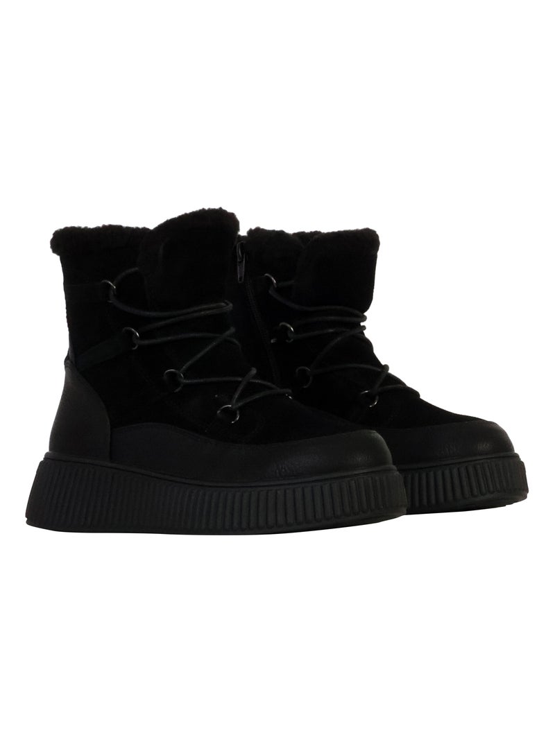 Bottines Cuir The Divine Factory Alénoa Noir - Kiabi