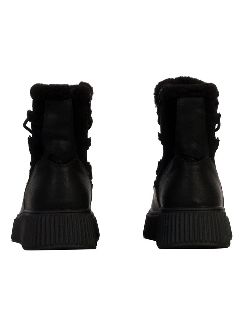 Bottines Cuir The Divine Factory Alénoa Noir - Kiabi