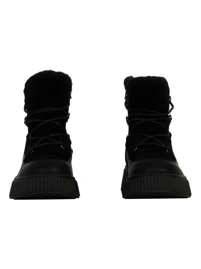 Bottines Cuir The Divine Factory Alénoa Noir - Kiabi
