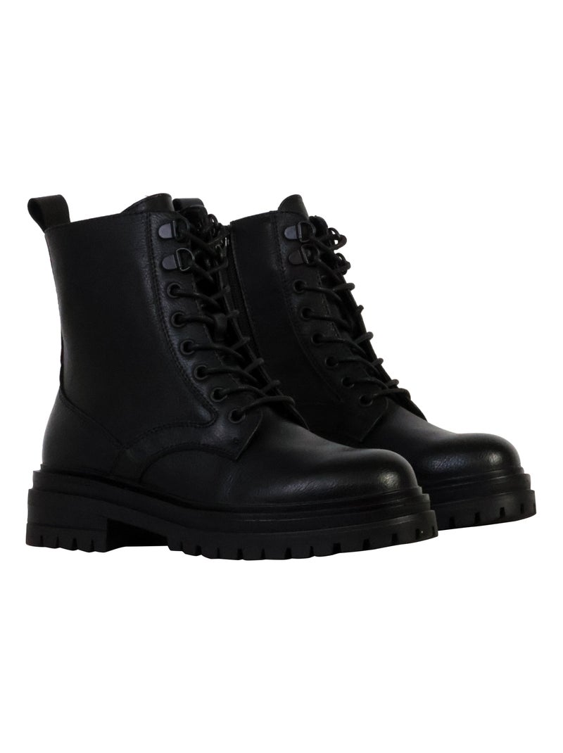 Bottines Cuir The Divine Factory Alénoa Noir - Kiabi