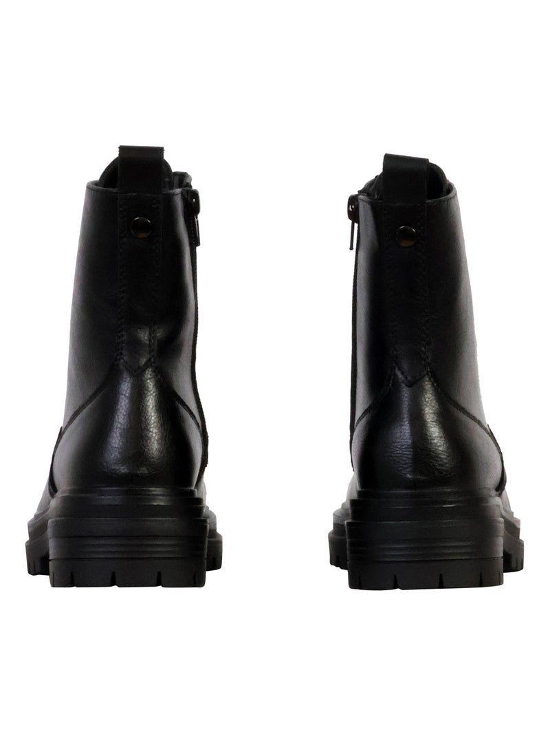 Bottines Cuir The Divine Factory Alénoa Noir - Kiabi