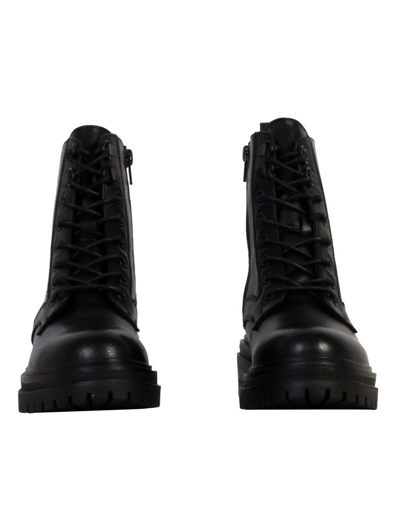Bottines Cuir The Divine Factory Alénoa Noir - Kiabi