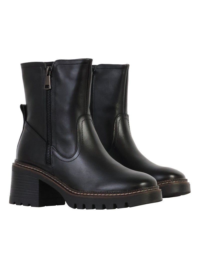 Bottines Cuir The Divine Factory Alénoa Noir - Kiabi