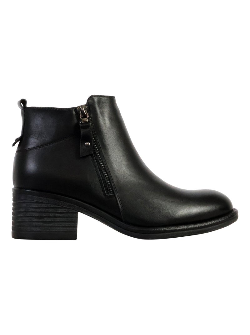 Bottines Cuir The Divine Factory Alénoa Noir - Kiabi