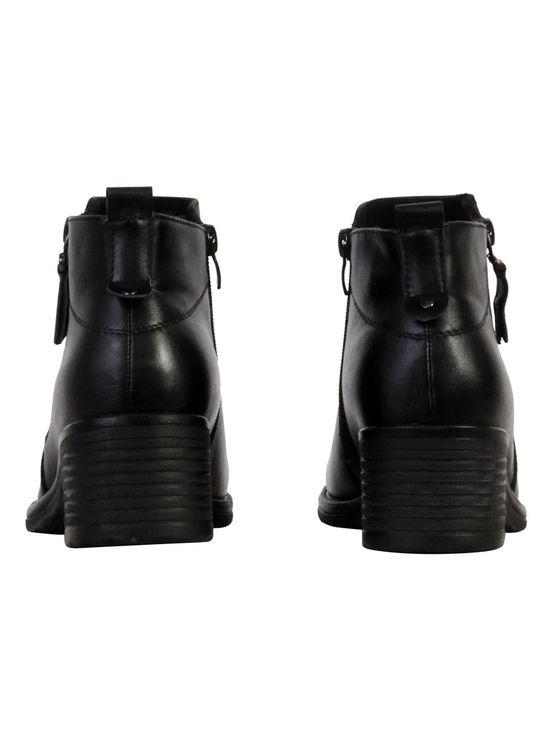 Bottines Cuir The Divine Factory Alénoa Noir - Kiabi