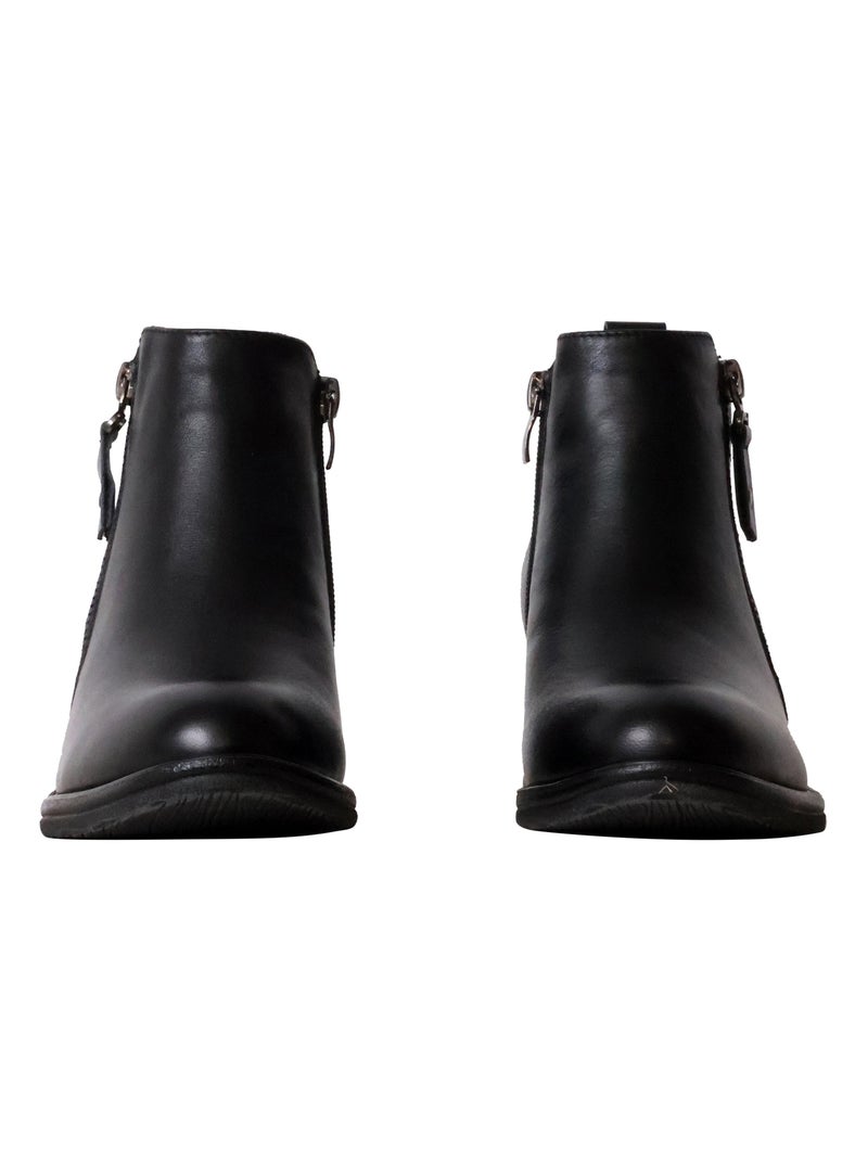 Bottines Cuir The Divine Factory Alénoa Noir - Kiabi