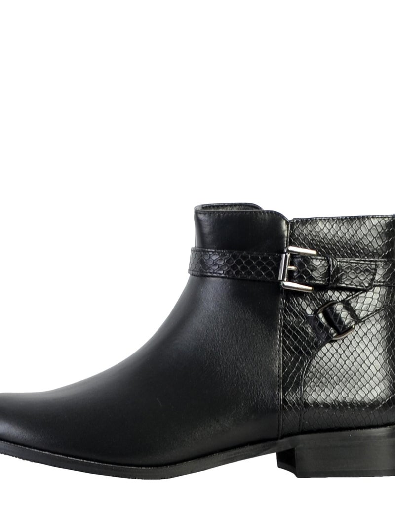 Bottines Cuir The Divine Factory Noir - Kiabi