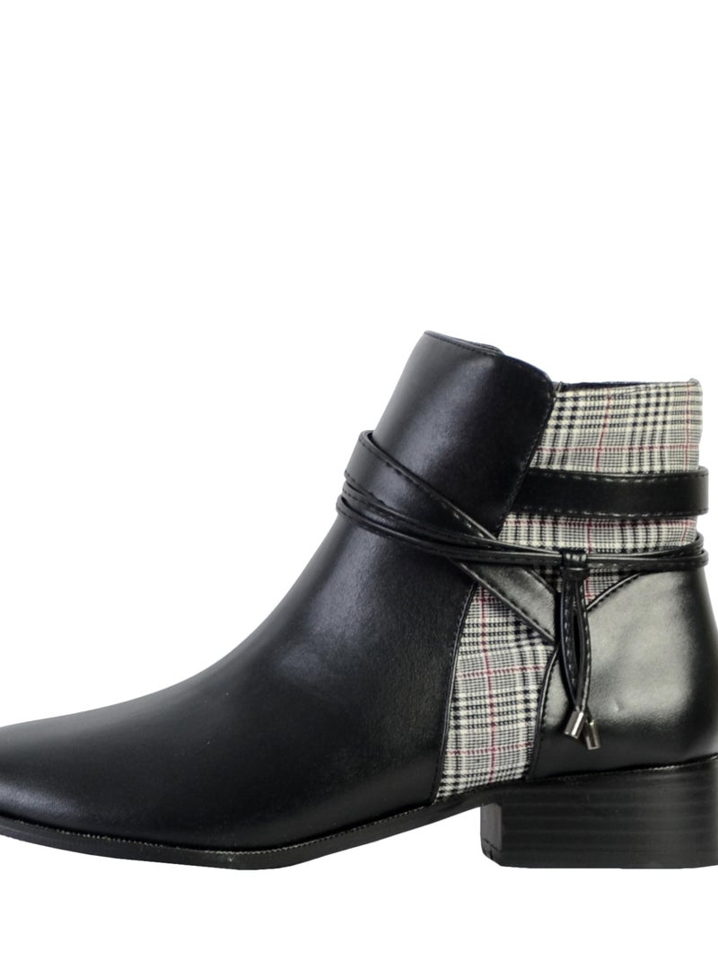 Bottines Cuir The Divine Factory Noir - Kiabi