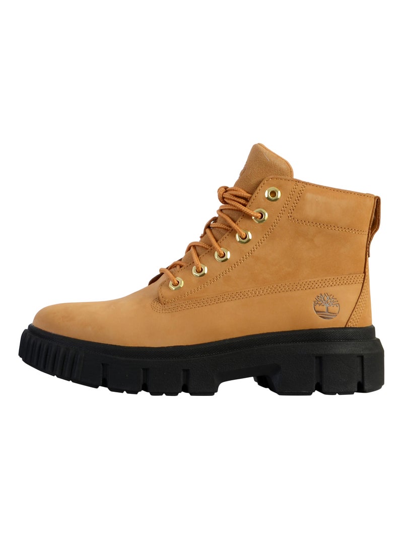 Bottines Cuir Timberland Greyfild Beige - Kiabi