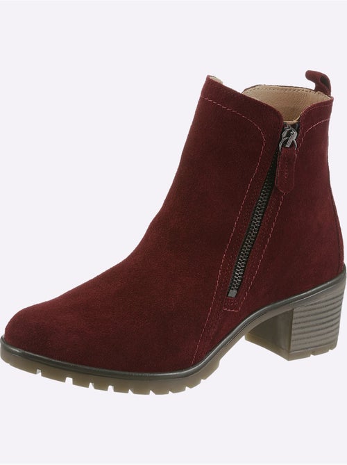 Bottines Cuir Velours De Vache. - Taille Standard - Helline - Kiabi Bottines Cuir Velours De Vache. - Taille Standard - Helline - Kiabi
