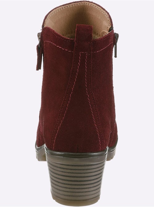 Bottines Cuir Velours De Vache. - Taille Standard - Helline - Kiabi Bottines Cuir Velours De Vache. - Taille Standard - Helline - Kiabi