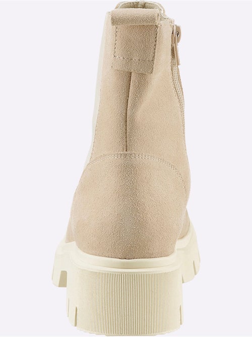Bottines Cuir Velours De Vache. - Taille Standard - Helline - Kiabi Bottines Cuir Velours De Vache. - Taille Standard - Helline - Kiabi