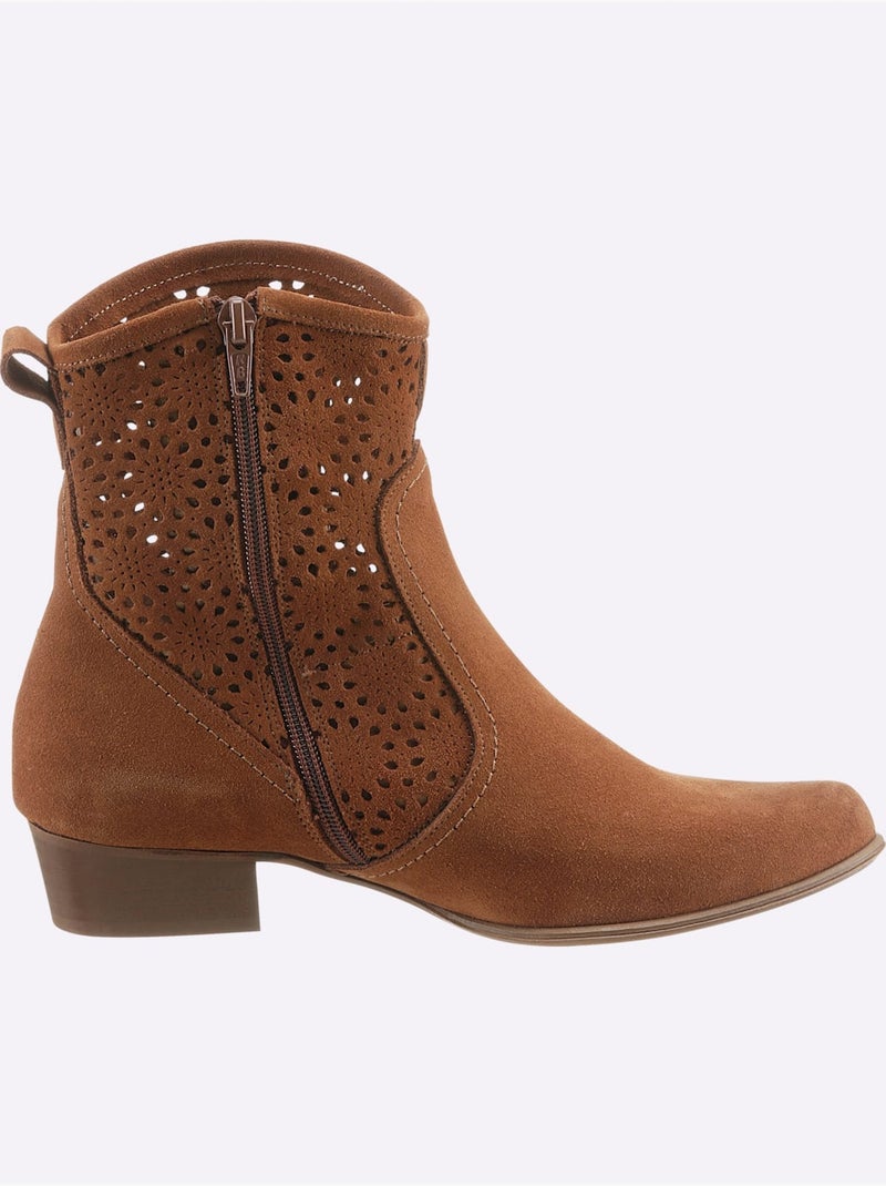 Bottines De Fabrication Espagnole - Taille Standard - Helline Ambre - Kiabi