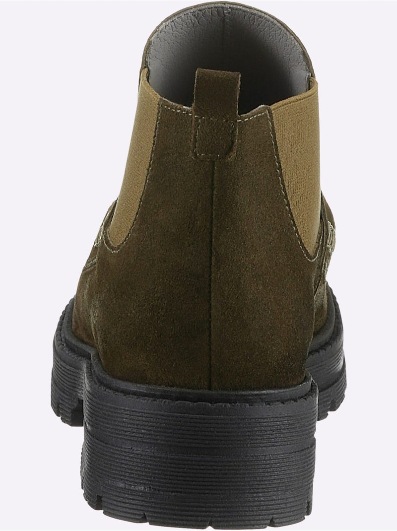 Bottines De Fabrication Espagnole - Taille Standard - Helline Kaki - Kiabi