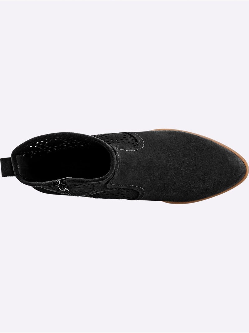 Bottines De Fabrication Espagnole - Taille Standard - Helline Noir - Kiabi