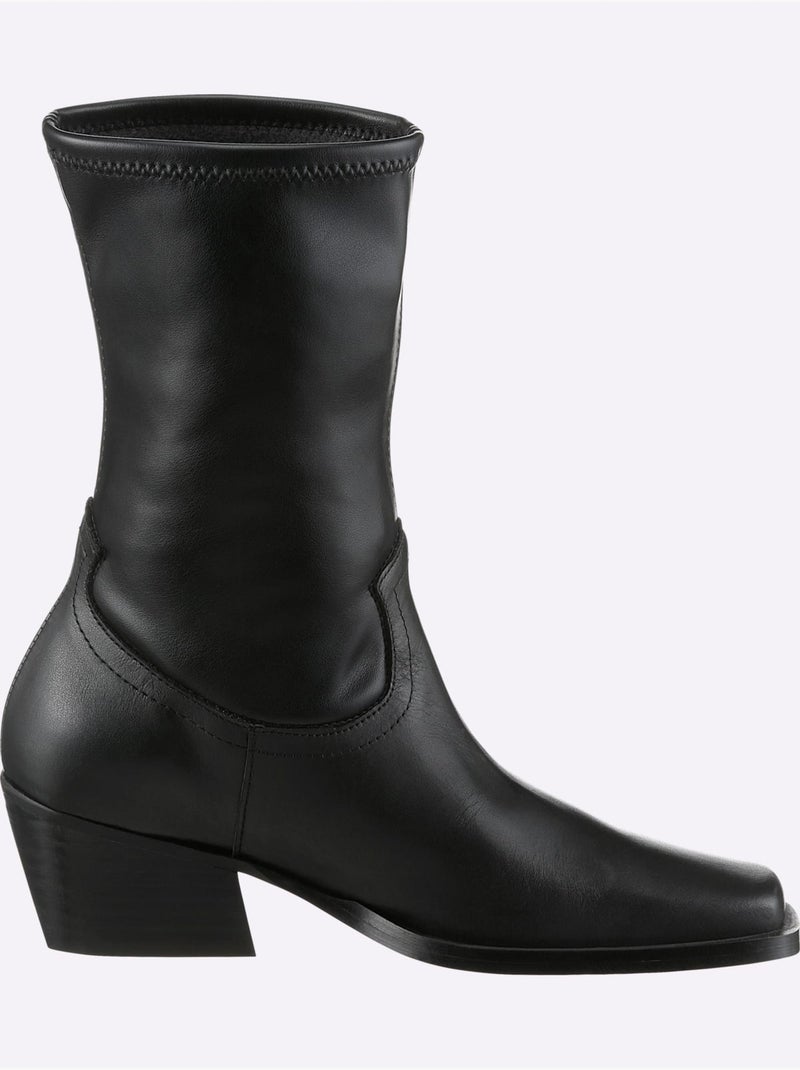 Bottines De Fabrication Espagnole - Taille Standard - Helline Noir - Kiabi
