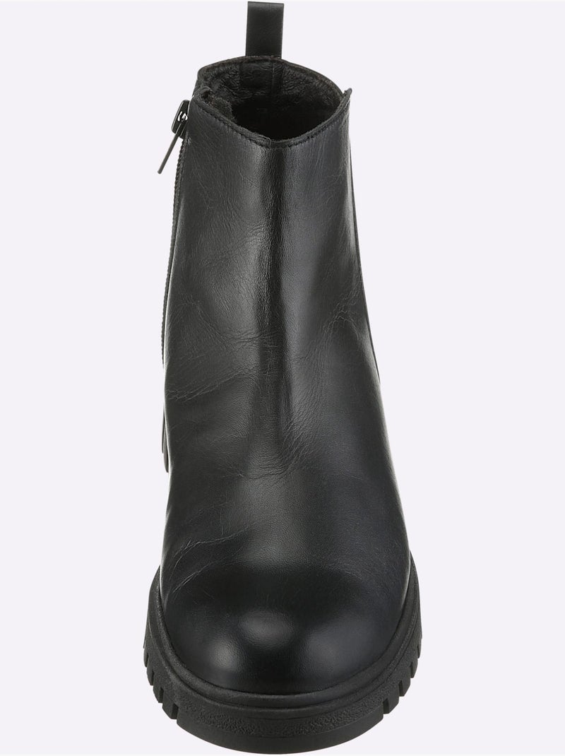 Bottines De Fabrication Espagnole - Taille Standard - Helline Noir - Kiabi