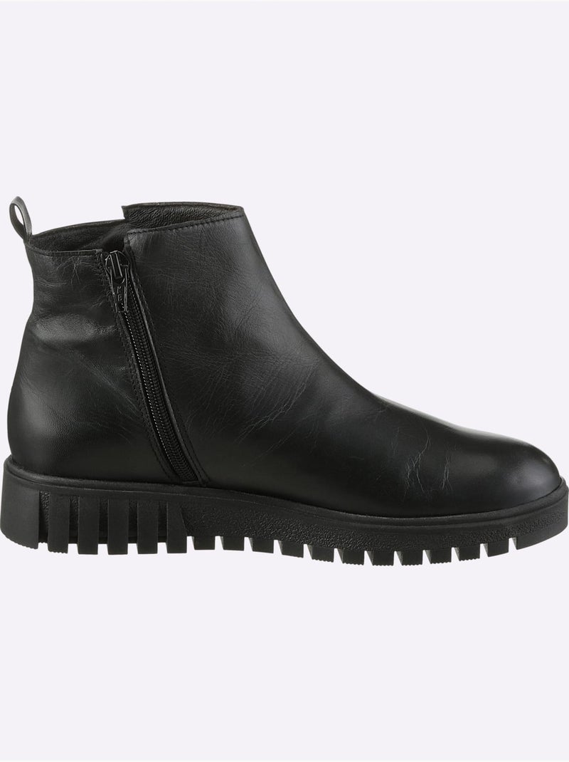 Bottines De Fabrication Espagnole - Taille Standard - Helline Noir - Kiabi