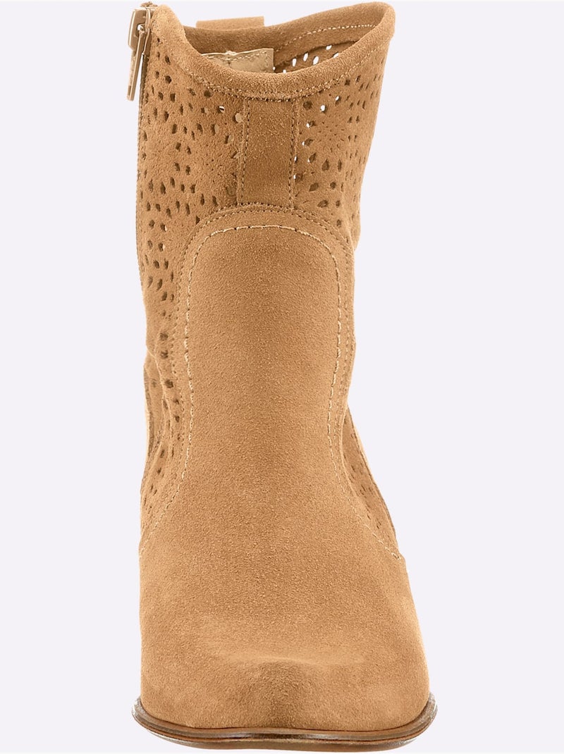 Bottines De Fabrication Espagnole - Taille Standard - Helline Sable - Kiabi