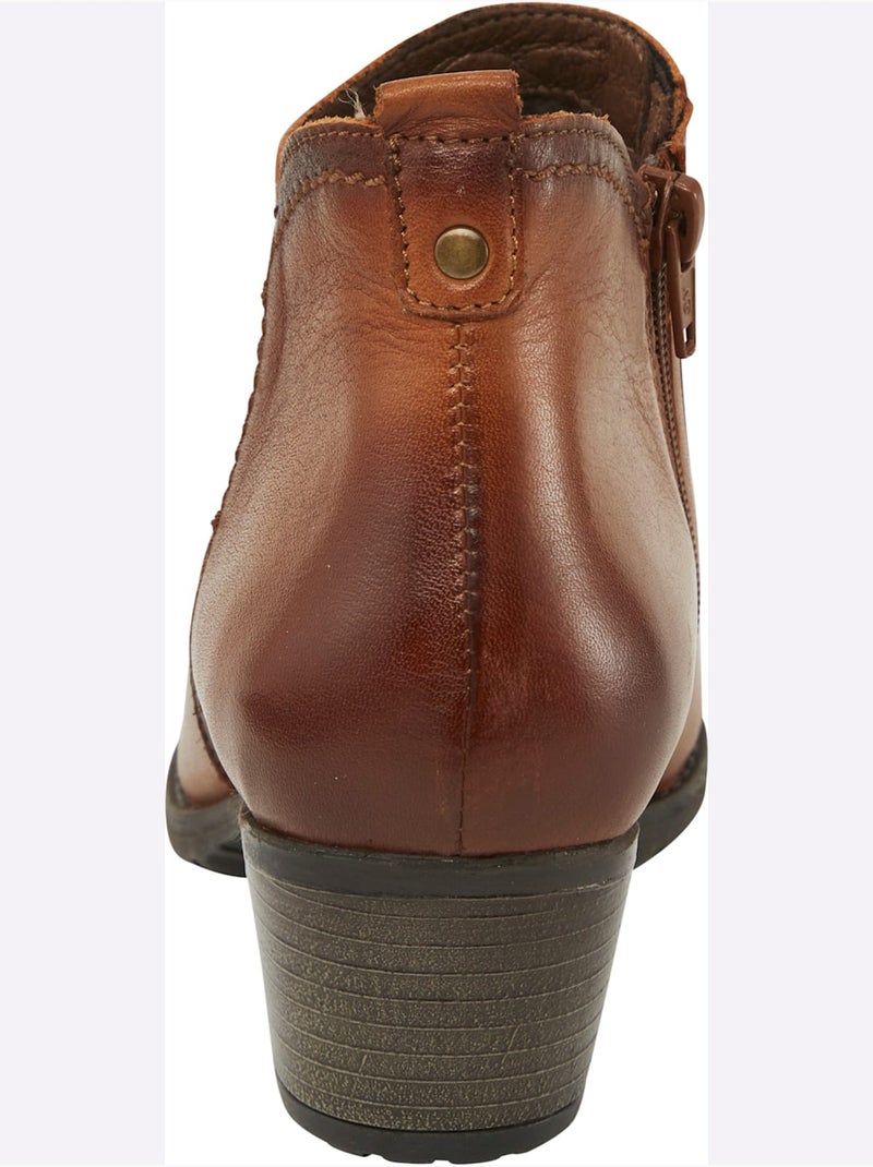 Bottines De Fabrication Portugaise - Taille Standard - Helline Ambre - Kiabi