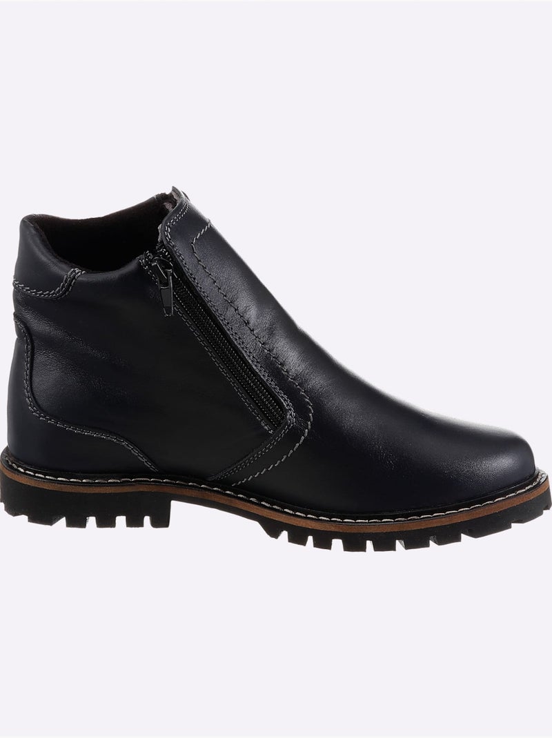 Bottines De Fabrication Portugaise - Taille Standard - Helline Bleu marine - Kiabi