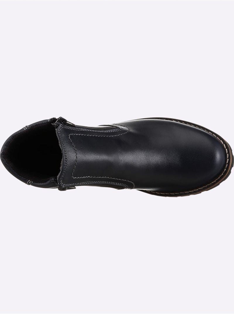 Bottines De Fabrication Portugaise - Taille Standard - Helline Bleu marine - Kiabi