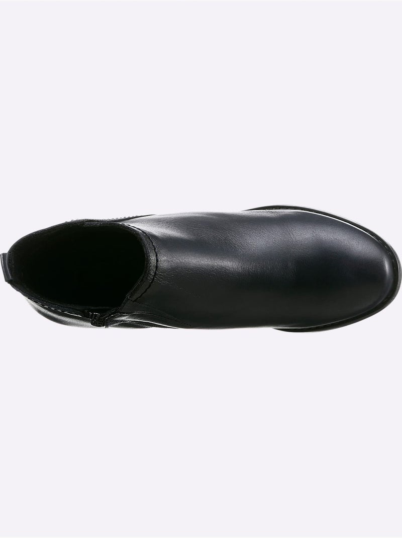 Bottines De Fabrication Portugaise - Taille Standard - Helline Bleu marine - Kiabi