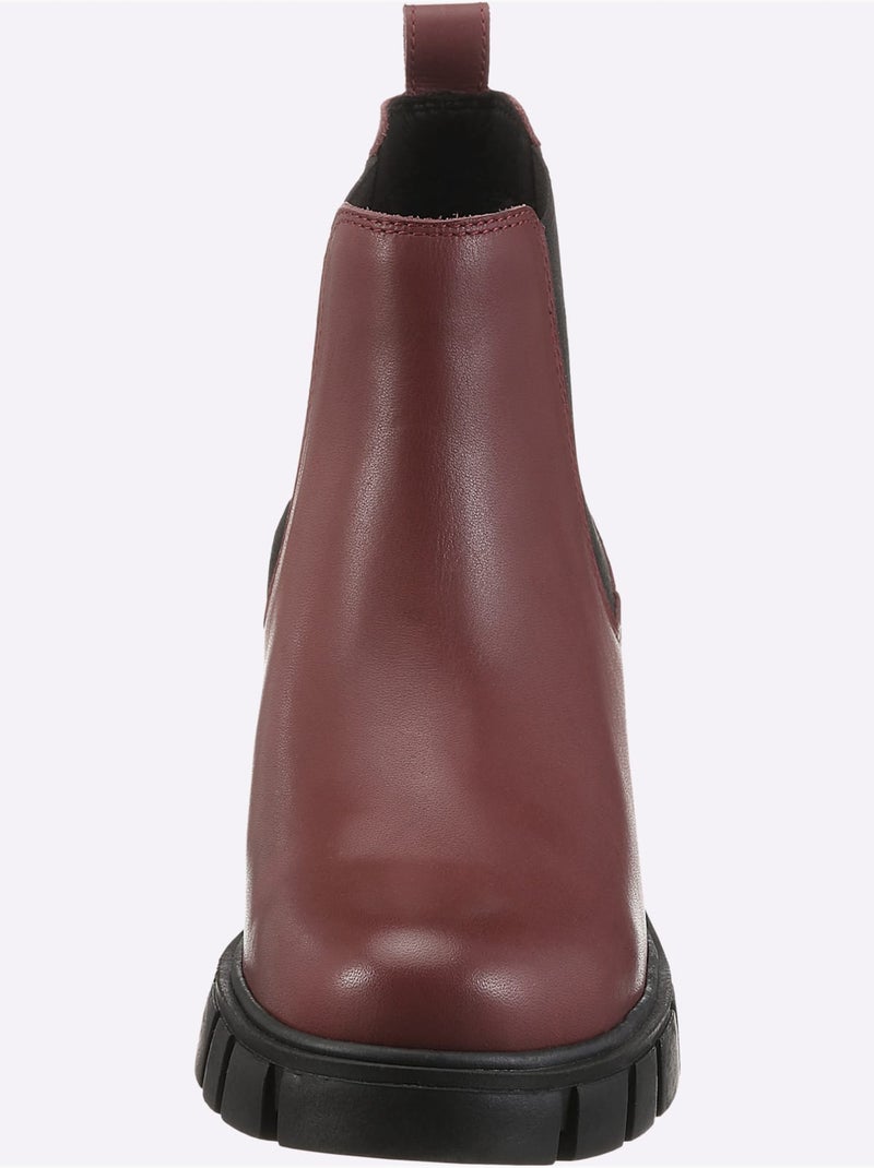 Bottines de fabrication portugaise - taille standard - helline Bordeaux - Kiabi