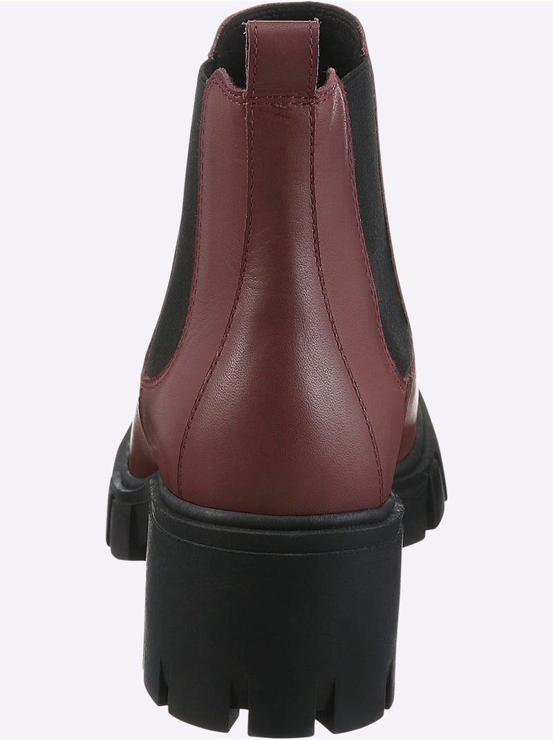 Bottines de fabrication portugaise - taille standard - helline Bordeaux - Kiabi