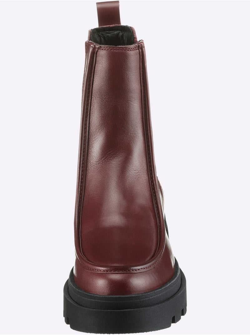 Bottines De Fabrication Portugaise - Taille Standard - Helline Bordeaux - Kiabi
