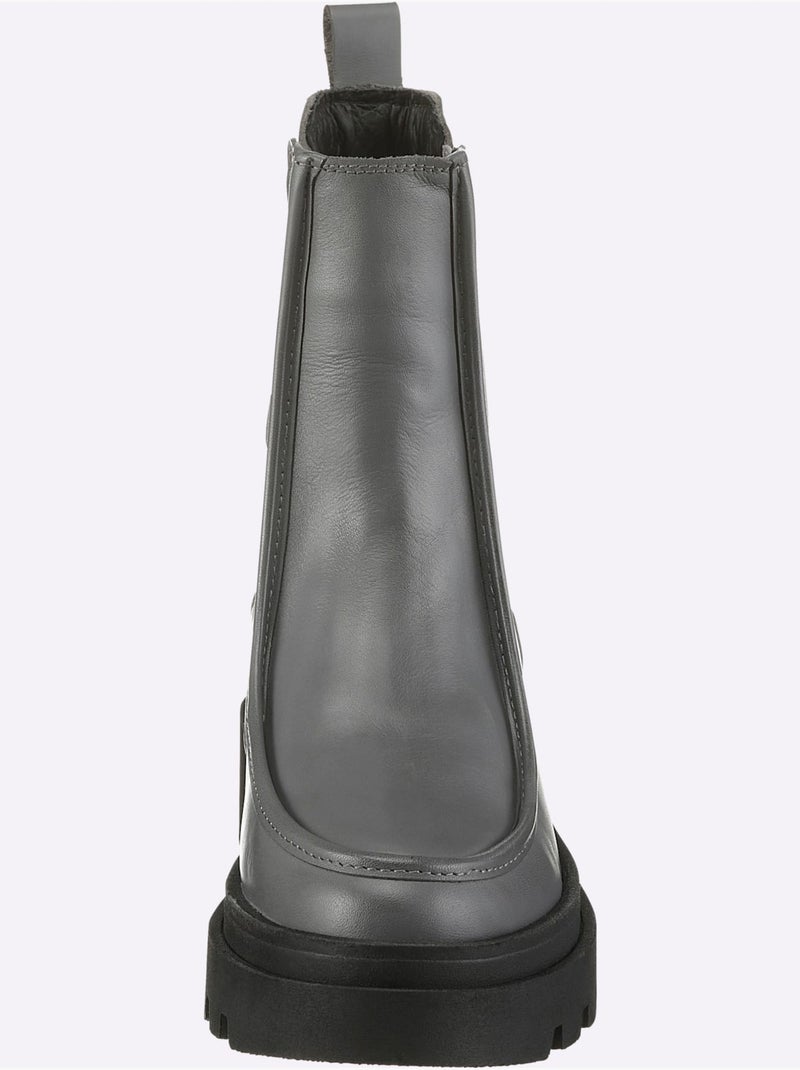 Bottines De Fabrication Portugaise - Taille Standard - Helline Gris - Kiabi