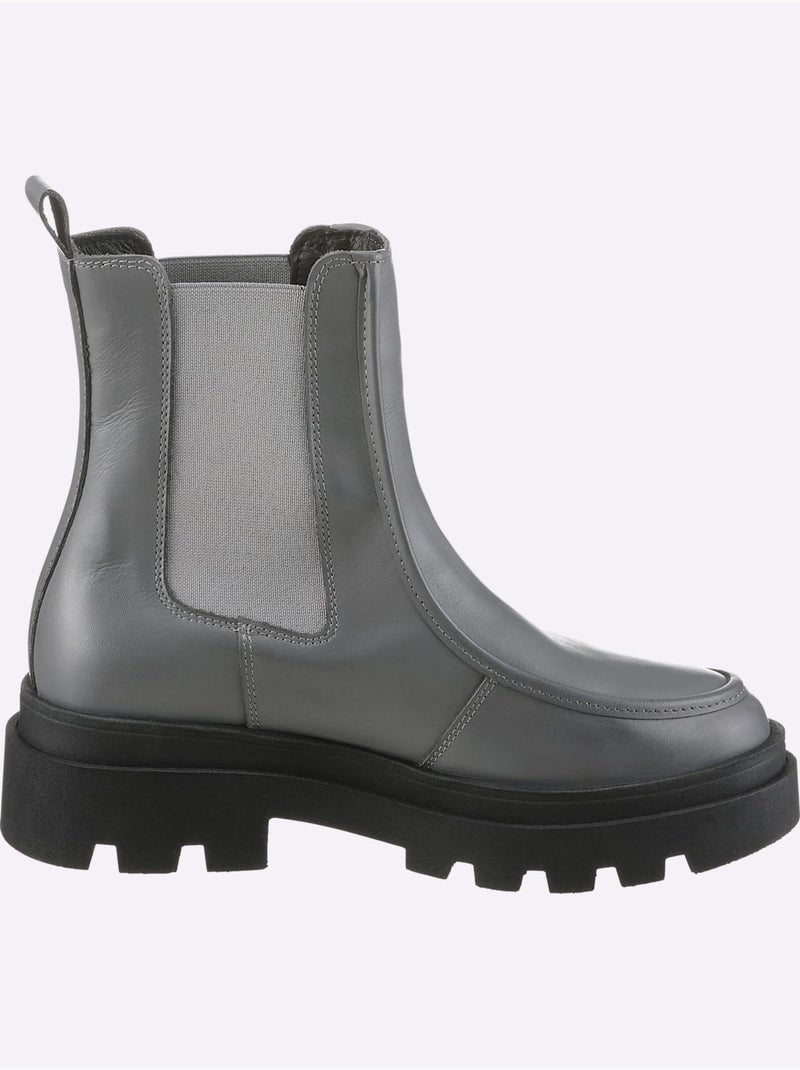 Bottines De Fabrication Portugaise - Taille Standard - Helline Gris - Kiabi
