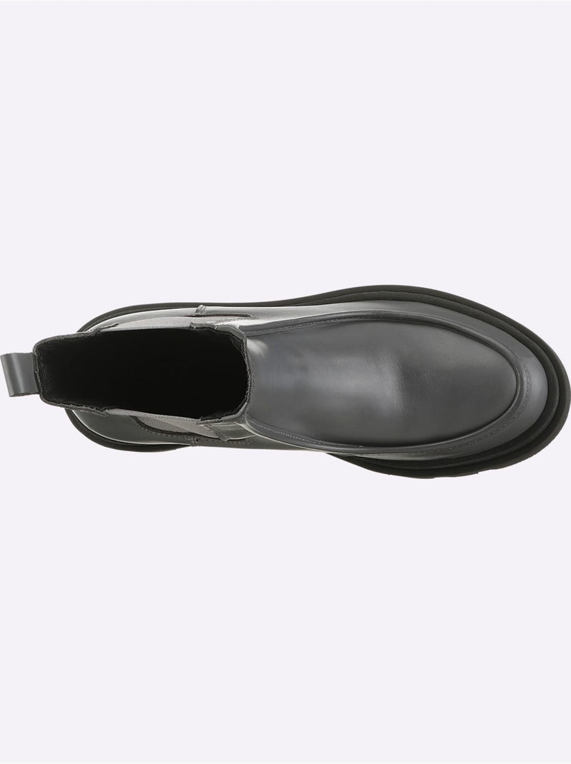 Bottines De Fabrication Portugaise - Taille Standard - Helline Gris - Kiabi