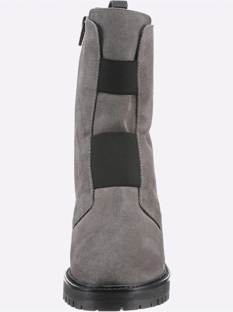 Bottines De Fabrication Portugaise - Taille Standard - Helline Gris - Kiabi