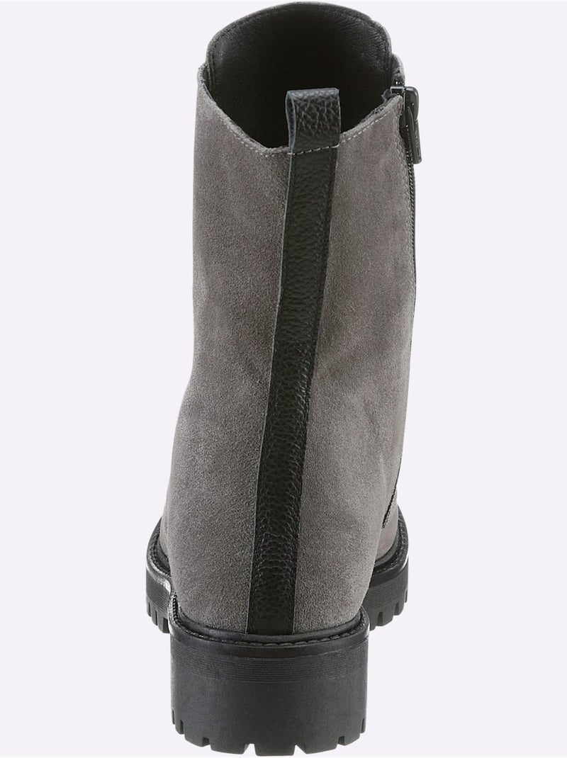 Bottines De Fabrication Portugaise - Taille Standard - Helline Gris - Kiabi