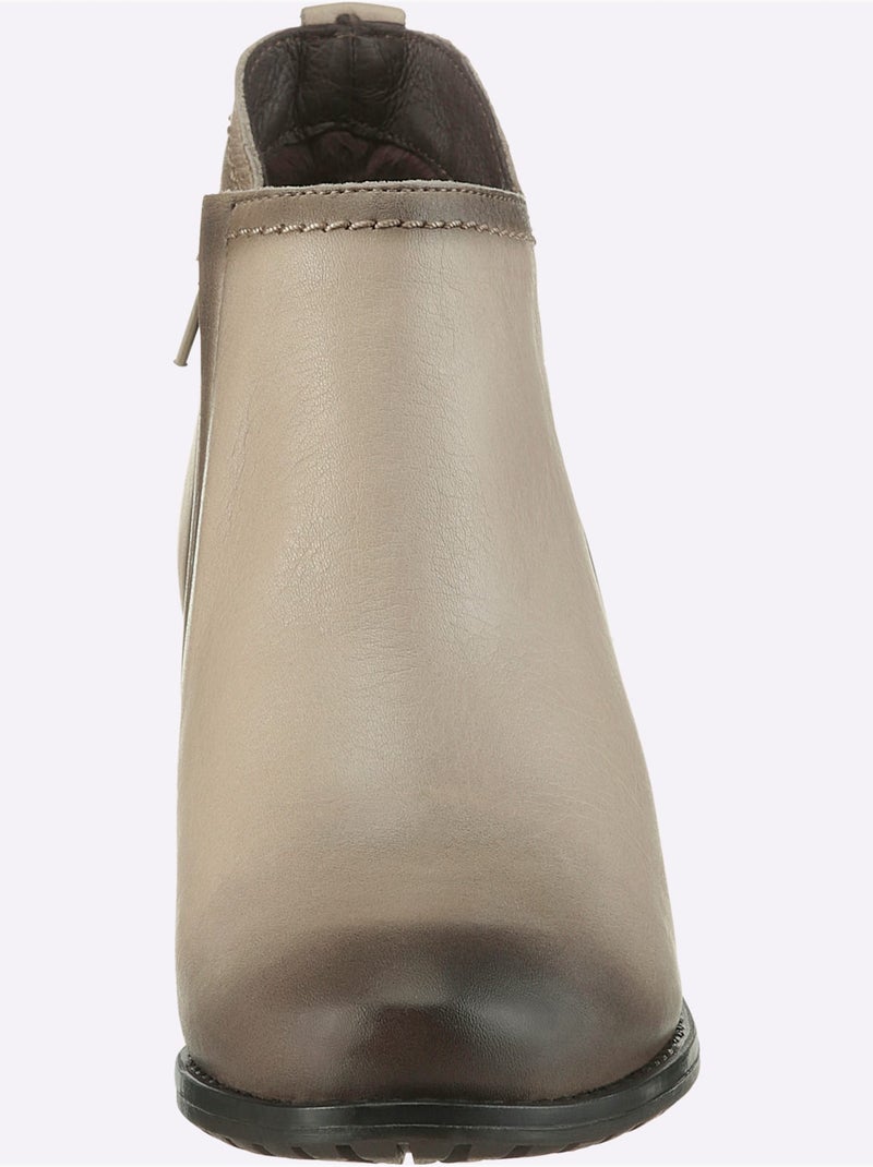 Bottines De Fabrication Portugaise - Taille Standard - Helline Gris taupe - Kiabi