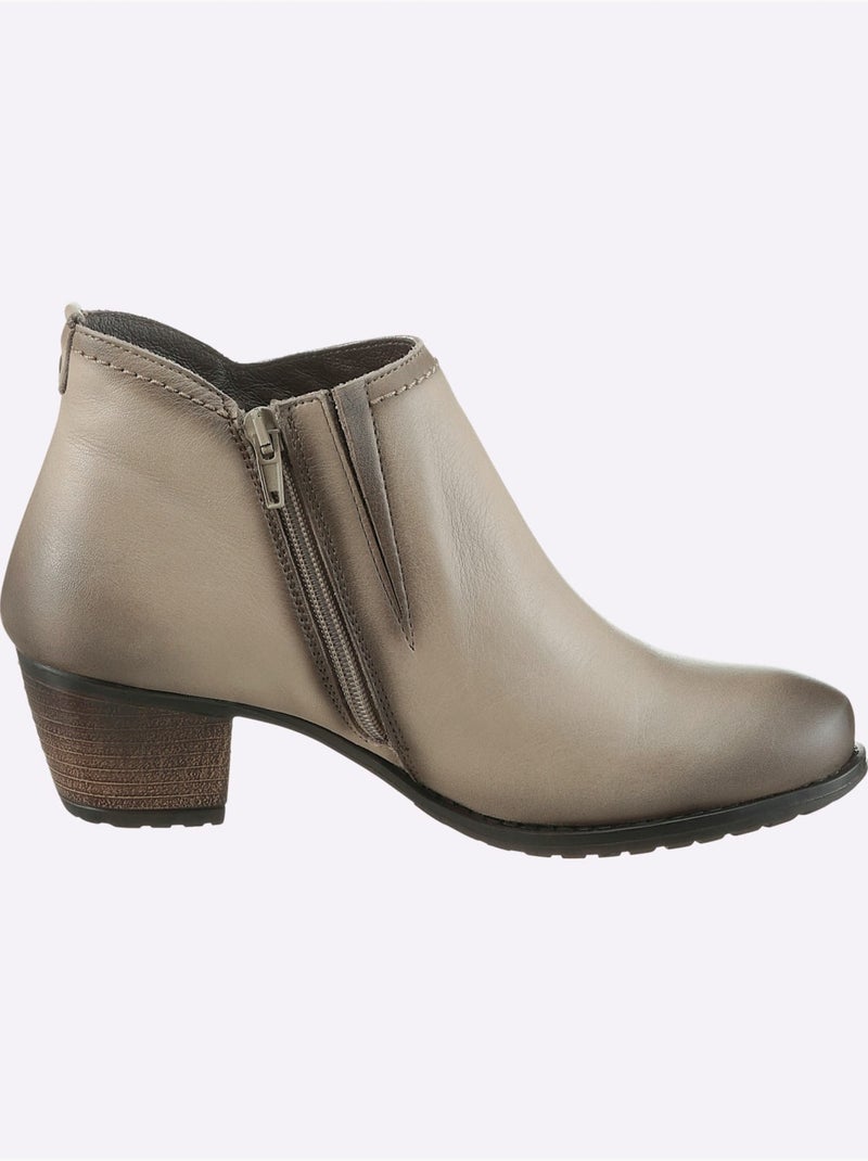 Bottines De Fabrication Portugaise - Taille Standard - Helline Gris taupe - Kiabi