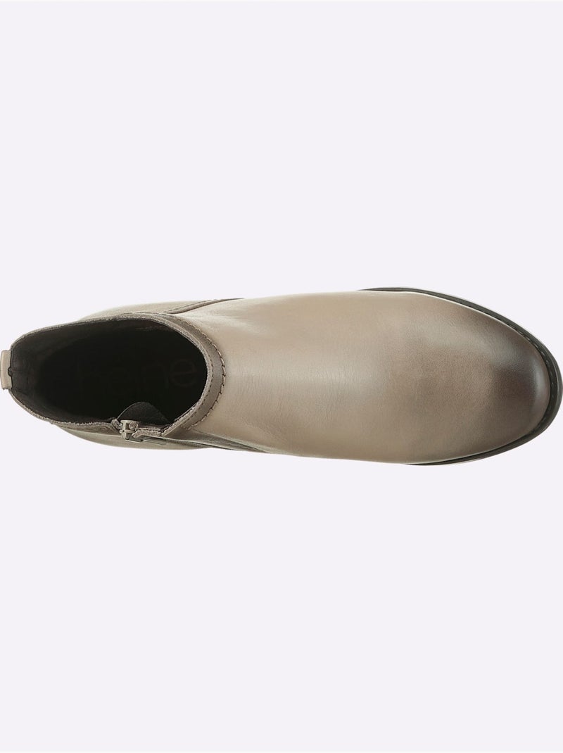 Bottines De Fabrication Portugaise - Taille Standard - Helline Gris taupe - Kiabi