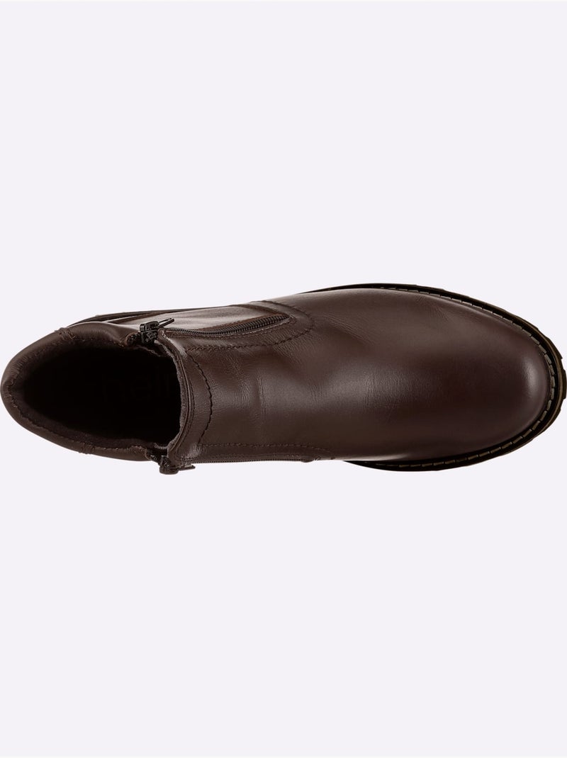 Bottines De Fabrication Portugaise - Taille Standard - Helline Marron - Kiabi