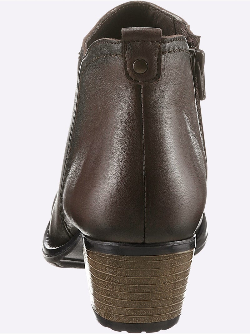 Bottines De Fabrication Portugaise - Taille Standard - Helline Marron - Kiabi