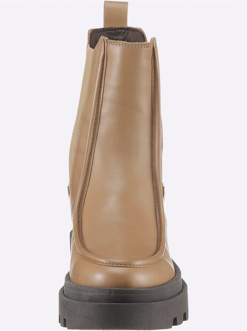 Bottines De Fabrication Portugaise - Taille Standard - Helline Marron - Kiabi