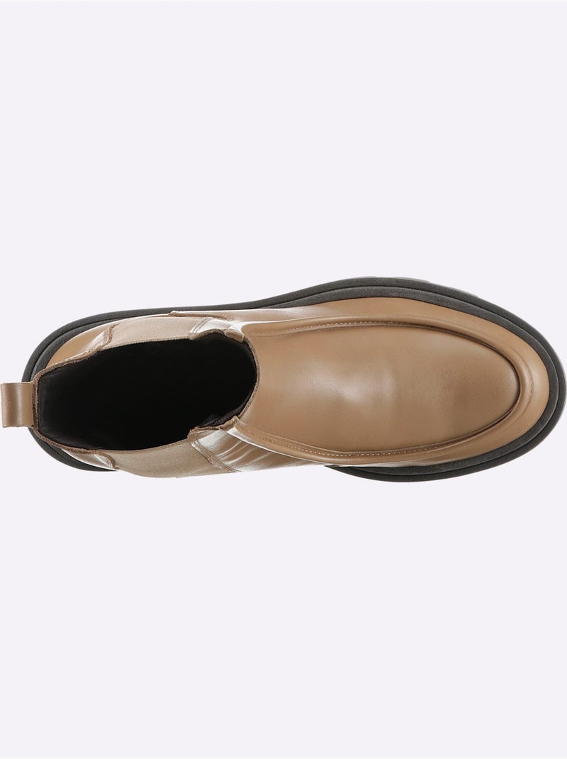 Bottines De Fabrication Portugaise - Taille Standard - Helline Marron - Kiabi