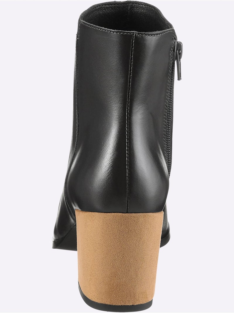 Bottines De Fabrication Portugaise - Taille Standard - Helline Marron - Kiabi