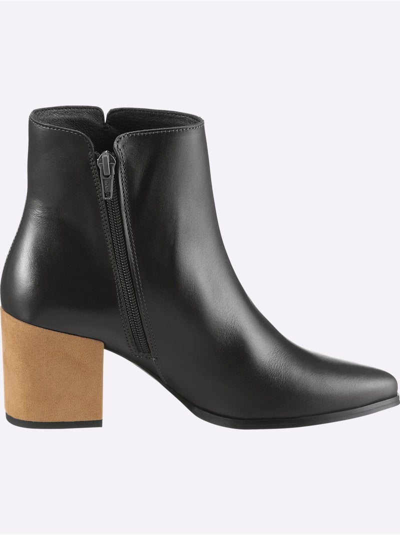 Bottines De Fabrication Portugaise - Taille Standard - Helline Marron - Kiabi