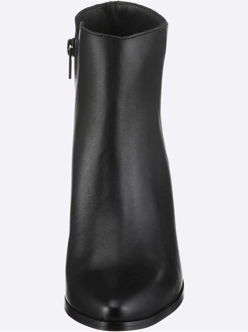 Bottines De Fabrication Portugaise - Taille Standard - Helline Noir Gris - Kiabi