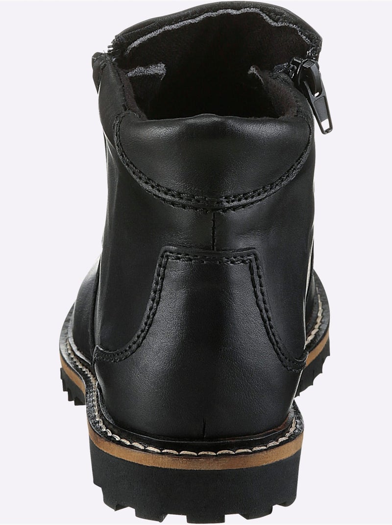 Bottines De Fabrication Portugaise - Taille Standard - Helline Noir - Kiabi