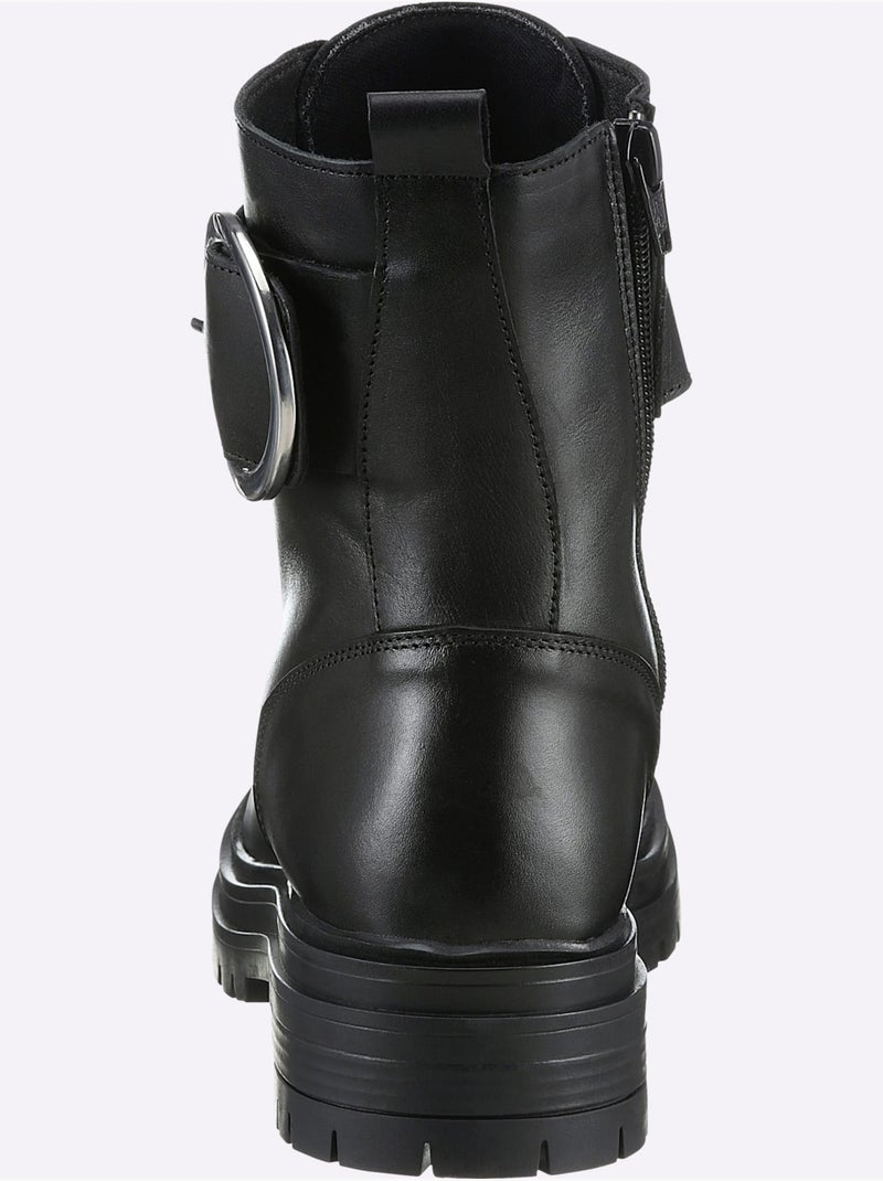 Bottines De Fabrication Portugaise - Taille Standard - Helline Noir - Kiabi