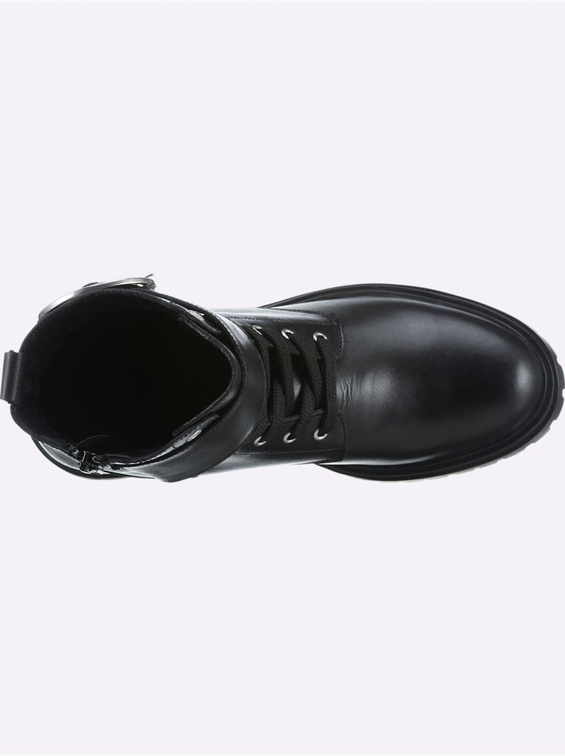 Bottines De Fabrication Portugaise - Taille Standard - Helline Noir - Kiabi