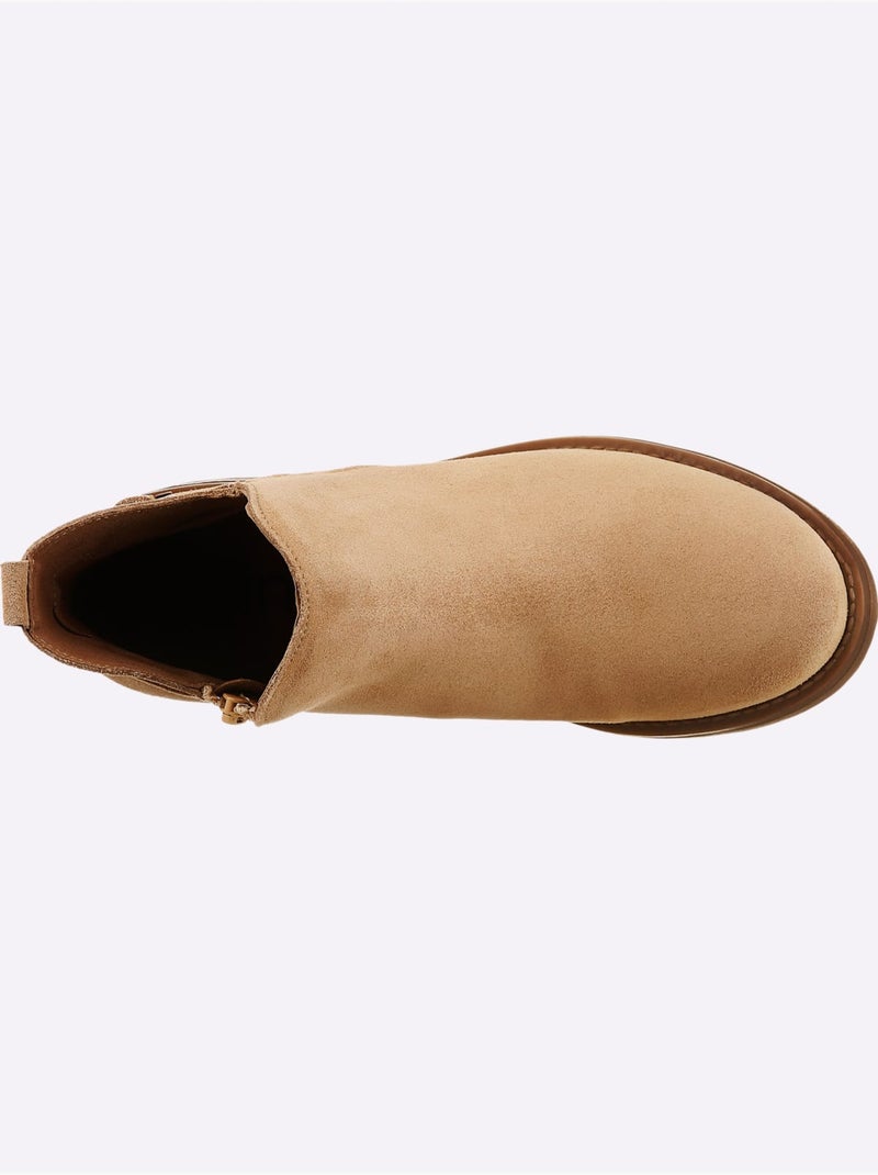 Bottines de fabrication portugaise - taille standard - helline Sable - Kiabi