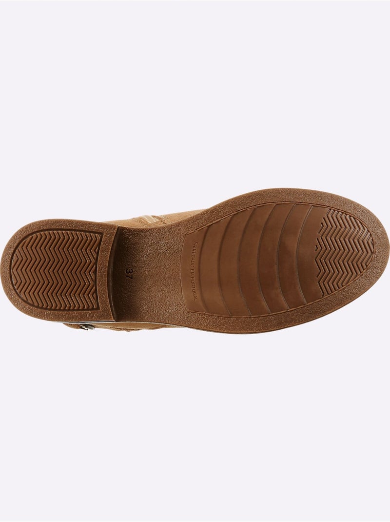 Bottines de fabrication portugaise - taille standard - helline Sable - Kiabi